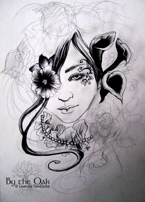 Black Flower Maiden by bytheoak